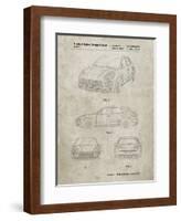 PP995-Sandstone Porsche Cayenne Patent Poster-Cole Borders-Framed Giclee Print