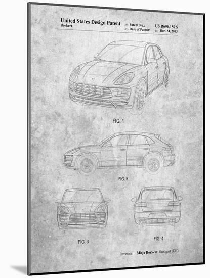 PP995-Slate Porsche Cayenne Patent Poster-Cole Borders-Mounted Giclee Print