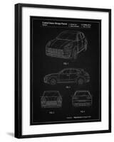 PP995-Vintage Black Porsche Cayenne Patent Poster-Cole Borders-Framed Giclee Print