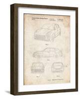 PP995-Vintage Parchment Porsche Cayenne Patent Poster-Cole Borders-Framed Giclee Print