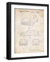 PP995-Vintage Parchment Porsche Cayenne Patent Poster-Cole Borders-Framed Giclee Print