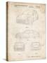 PP995-Vintage Parchment Porsche Cayenne Patent Poster-Cole Borders-Stretched Canvas