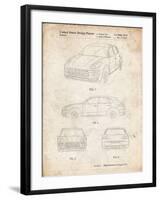 PP995-Vintage Parchment Porsche Cayenne Patent Poster-Cole Borders-Framed Giclee Print