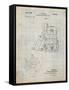 PP997-Antique Grid Parchment Porter Cable Hand Router Patent Poster-Cole Borders-Framed Stretched Canvas