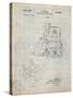 PP997-Antique Grid Parchment Porter Cable Hand Router Patent Poster-Cole Borders-Stretched Canvas