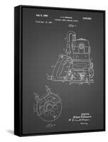 PP997-Black Grid Porter Cable Hand Router Patent Poster-Cole Borders-Framed Stretched Canvas