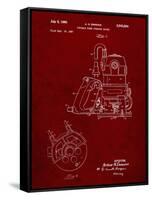 PP997-Burgundy Porter Cable Hand Router Patent Poster-Cole Borders-Framed Stretched Canvas