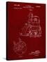 PP997-Burgundy Porter Cable Hand Router Patent Poster-Cole Borders-Stretched Canvas