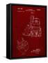 PP997-Burgundy Porter Cable Hand Router Patent Poster-Cole Borders-Framed Stretched Canvas