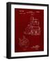 PP997-Burgundy Porter Cable Hand Router Patent Poster-Cole Borders-Framed Giclee Print