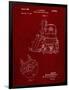 PP997-Burgundy Porter Cable Hand Router Patent Poster-Cole Borders-Framed Premium Giclee Print