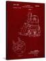 PP997-Burgundy Porter Cable Hand Router Patent Poster-Cole Borders-Stretched Canvas