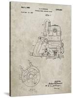 PP997-Sandstone Porter Cable Hand Router Patent Poster-Cole Borders-Stretched Canvas