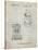 PP998-Antique Grid Parchment Porter Cable Palm Grip Sander Patent Poster-Cole Borders-Stretched Canvas