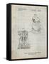 PP998-Antique Grid Parchment Porter Cable Palm Grip Sander Patent Poster-Cole Borders-Framed Stretched Canvas