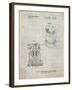 PP998-Antique Grid Parchment Porter Cable Palm Grip Sander Patent Poster-Cole Borders-Framed Giclee Print