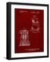 PP998-Burgundy Porter Cable Palm Grip Sander Patent Poster-Cole Borders-Framed Giclee Print