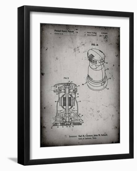 PP998-Faded Grey Porter Cable Palm Grip Sander Patent Poster-Cole Borders-Framed Giclee Print