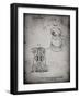 PP998-Faded Grey Porter Cable Palm Grip Sander Patent Poster-Cole Borders-Framed Giclee Print