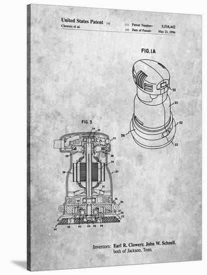 PP998-Slate Porter Cable Palm Grip Sander Patent Poster-Cole Borders-Stretched Canvas