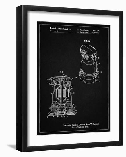 PP998-Vintage Black Porter Cable Palm Grip Sander Patent Poster-Cole Borders-Framed Giclee Print