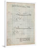 PP999-Antique Grid Parchment Porter Cable Table Saw Patent Poster-Cole Borders-Framed Premium Giclee Print