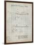 PP999-Antique Grid Parchment Porter Cable Table Saw Patent Poster-Cole Borders-Framed Premium Giclee Print