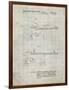PP999-Antique Grid Parchment Porter Cable Table Saw Patent Poster-Cole Borders-Framed Premium Giclee Print
