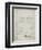 PP999-Antique Grid Parchment Porter Cable Table Saw Patent Poster-Cole Borders-Framed Giclee Print