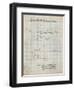 PP999-Antique Grid Parchment Porter Cable Table Saw Patent Poster-Cole Borders-Framed Giclee Print