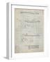 PP999-Antique Grid Parchment Porter Cable Table Saw Patent Poster-Cole Borders-Framed Giclee Print