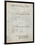 PP999-Antique Grid Parchment Porter Cable Table Saw Patent Poster-Cole Borders-Framed Giclee Print