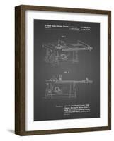 PP999-Black Grid Porter Cable Table Saw Patent Poster-Cole Borders-Framed Giclee Print