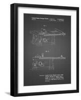 PP999-Black Grid Porter Cable Table Saw Patent Poster-Cole Borders-Framed Giclee Print