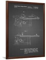 PP999-Black Grid Porter Cable Table Saw Patent Poster-Cole Borders-Framed Premium Giclee Print