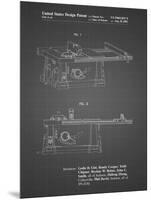 PP999-Black Grid Porter Cable Table Saw Patent Poster-Cole Borders-Mounted Premium Giclee Print