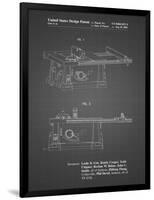 PP999-Black Grid Porter Cable Table Saw Patent Poster-Cole Borders-Framed Premium Giclee Print