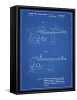 PP999-Blueprint Porter Cable Table Saw Patent Poster-Cole Borders-Framed Stretched Canvas