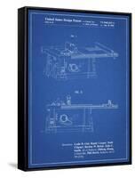 PP999-Blueprint Porter Cable Table Saw Patent Poster-Cole Borders-Framed Stretched Canvas