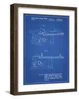 PP999-Blueprint Porter Cable Table Saw Patent Poster-Cole Borders-Framed Giclee Print