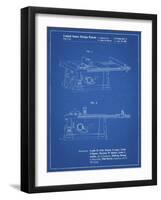 PP999-Blueprint Porter Cable Table Saw Patent Poster-Cole Borders-Framed Giclee Print