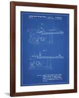 PP999-Blueprint Porter Cable Table Saw Patent Poster-Cole Borders-Framed Giclee Print