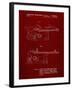 PP999-Burgundy Porter Cable Table Saw Patent Poster-Cole Borders-Framed Giclee Print