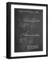 PP999-Chalkboard Porter Cable Table Saw Patent Poster-Cole Borders-Framed Giclee Print