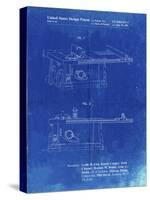 PP999-Faded Blueprint Porter Cable Table Saw Patent Poster-Cole Borders-Stretched Canvas