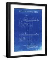 PP999-Faded Blueprint Porter Cable Table Saw Patent Poster-Cole Borders-Framed Giclee Print