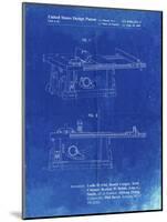 PP999-Faded Blueprint Porter Cable Table Saw Patent Poster-Cole Borders-Mounted Giclee Print