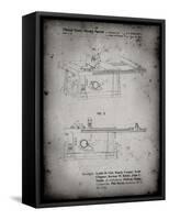 PP999-Faded Grey Porter Cable Table Saw Patent Poster-Cole Borders-Framed Stretched Canvas