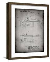 PP999-Faded Grey Porter Cable Table Saw Patent Poster-Cole Borders-Framed Giclee Print