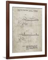 PP999-Sandstone Porter Cable Table Saw Patent Poster-Cole Borders-Framed Giclee Print